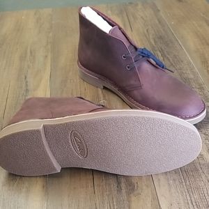 men's bushacre 2 aubergine leather chukka boots